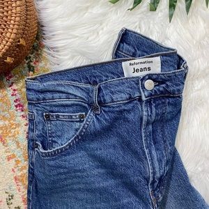 Reformation Jeans Liza High Rise Straight Leg Jeans in Laguna Size 31